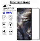 YOFO HD D+ Edge to Edge Full Screen Coverage Tempered Glass for OnePlus Nord- Full Glue Gorilla Glass (Black)