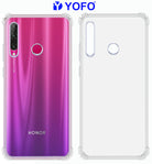 YOFO Rubber Back Cover Case for Honor 20i (Transparent) with Bumper Corner