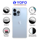 YOFO Transparent Back Cover for Apple iPhone 13 Pro (6.1)