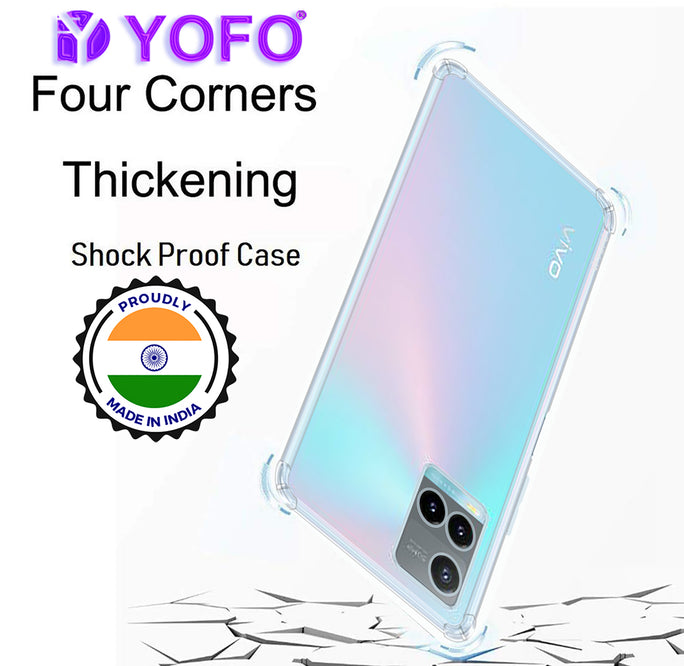 YOFO Back Cover for Vivo Y33s / Y21 (2021) (Flexible|Silicone|Transparent|Shockproof|Camera Protection)