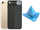 Prime Metal Shutter, Slim Protective Back Cover With Camera Slide Protector For iPhone 7 Plus With Free Triangle Mobile Stand