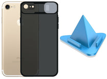 Prime Metal Shutter, Slim Protective Back Cover With Camera Slide Protector For iPhone 6 / 6s With Free Triangle Mobile Stand