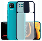 YOFO Camera Shutter Back Cover For Poco C3 With Free OTG Adapter (NEVYBLUE)