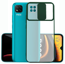 YOFO Camera Shutter Back Cover For Poco C3 With Free OTG Adapter (GREEN)