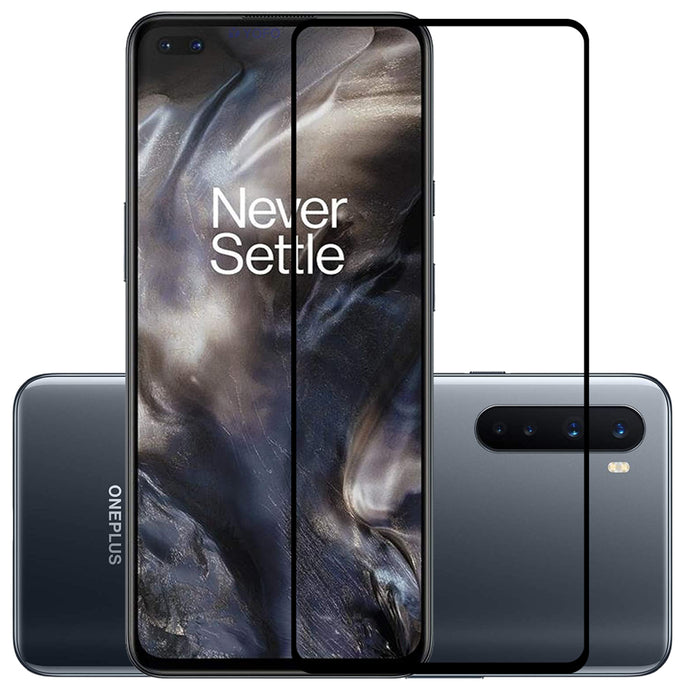 YOFO HD D+ Edge to Edge Full Screen Coverage Tempered Glass for OnePlus Nord- Full Glue Gorilla Glass (Black)