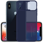 Prime Metal Shutter, Slim Protective Back Cover With Camera Slide Protector For iPhone X With Free Triangle Mobile Stand