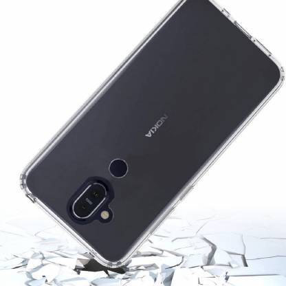 YOFO Shockproof Soft Transparent Back Cover for Nokia 7.1 Plus - (Transparent)