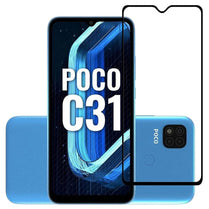 Edge to Edge Tempered Glass for Poco C31, Redmi 10A, Redmi 9A, 9i, 9, 9c