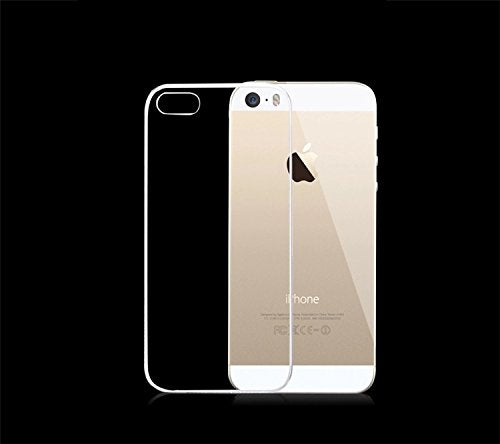 YOFO Defender Ultra Thin 0.3mm Clear Transparent Flexible Soft TPU Slim Back Case Cover for Apple iPhone 5 / 5s (Transparent)
