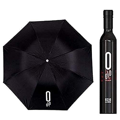 DECO UMBRELLA Folding Portable Umbrella with Bottle Cover for UV Protection & Rain Umbrella Mini Travel Pack Of 1