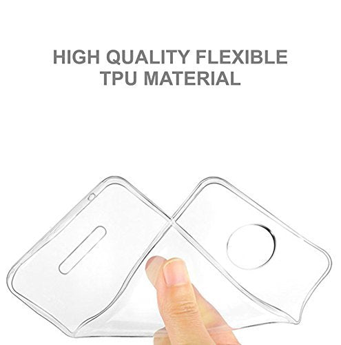 YOFO Soft Back Cover for Moto C Plus (Transparent)