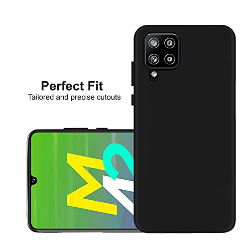 YOFO Exclusive Matte Finish Soft Back Case Cover for Samsung Galaxy M42 5G/Samsung Galaxy A42 5G - Black
