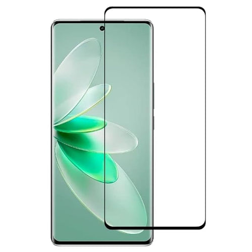 YOFO Premium HD+ Full Glue Tempered Glass For Vivo V30e Full Glue Curved Glass 100% Fingerprint Working with self installation kit (NON UV GLASS)