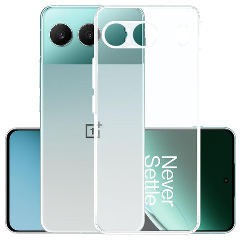 YOFO Back Cover for OnePlus Nord 4 (5G) (Flexible|Silicone|Transparent|Full Camera Protection|Dust Plug)