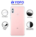 YOFO Back Cover for MI Redmi 6 Pro Shockproof TPU Cushioned Edges (Transparent)