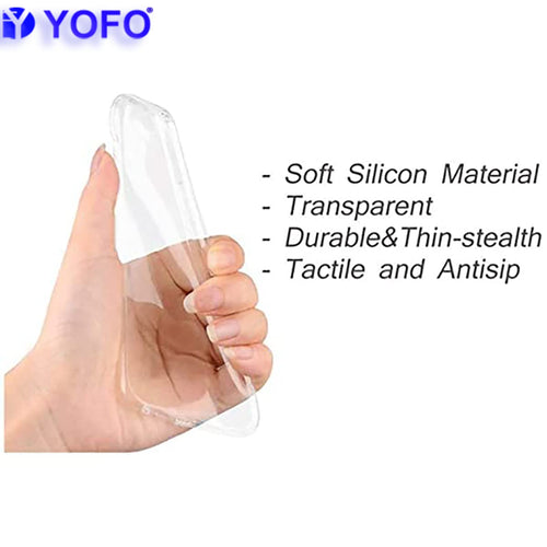 YOFO Silicon Back Cover Case for Samsung M31s (Transparent) with Bumper Corner