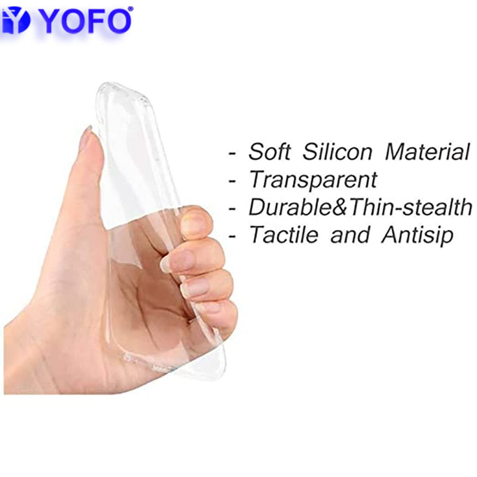YOFO Back Cover for Samsung Galaxy M04 (SlimFlexible|Silicone|Transparent|Camera Protection)
