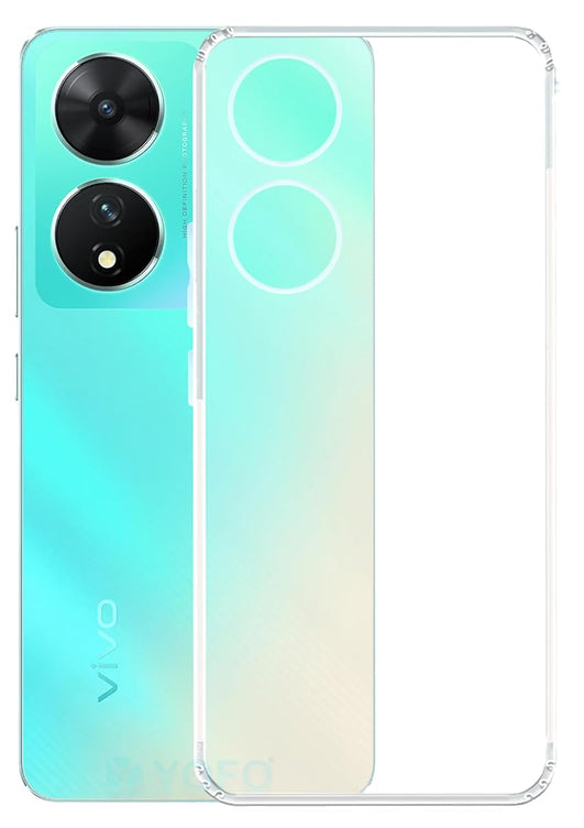 YOFO Back Cover for Vivo T2 (5G) (Silicone|Transparent|Camera Protection)