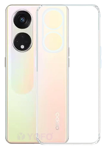 YOFO Back Cover for Oppo Reno 8T (5G) (Silicone|Transparent|Camera Protection)