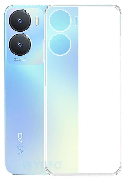 YOFO Back Cover for Vivo T2X (5G) (Silicone|Transparent|Camera Protection)