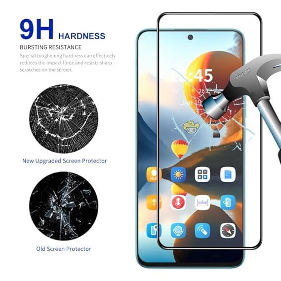 Edge to Edge Tempered Glass for Vivo T3x