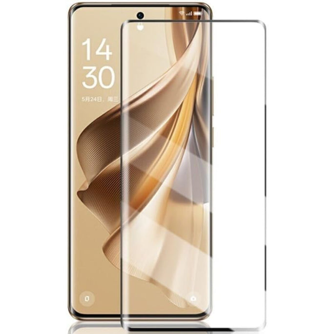 YOFO Curve Edge to Edge Full Screen Coverage Tempered Glass for " OPPO RENO 11 (5G) "- Full Glue Gorilla Glass (Black)