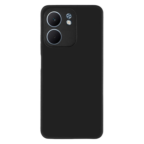 YOFO Soft Silicone Mobile Back Cover Compatible with Oppo A5x 5G, Oppo A5x 4G(Plain Black)($BL-OPP-A5X(4G)-000)