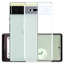 YOFO Premuim Back Cover for Google Pixel 6A (Flexible|Silicone|Transparent|Dust Plug|Camera Protection)