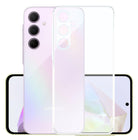 YOFO Silicon Back Cover Case for Samsung Galaxy A34-(5G) (Transparent) Camera Protection with Dust Plug