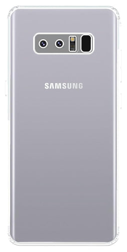YOFO Silicon Back Cover Case for Samsung Galaxy Note 8 (Transparent) Camera Protection with Dust Plug (Copy)