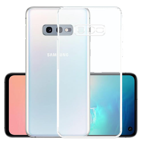 YOFO Silicon Back Cover Case for Samsung Galaxy S10e (Transparent) Camera Protection with Dust Plug