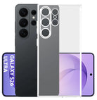 YOFO Silicon Back Cover Case for Samsung Galaxy S26 Ultra (Transparent) Camera Protection with Dust Plug