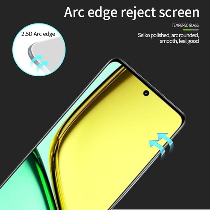 Edge to Edge Tempered Glass for Realme 12 (5G)