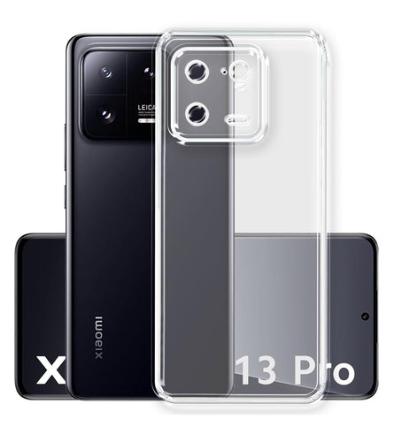 YOFO Back Cover for Mi Xiaomi 13 Pro (Flexible|Silicone|Transparent|Full Camera Protection|Dust Plug)