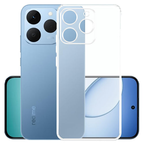 YOFO Silicon Back Cover Case for Realme 15T (5G) (Transparent) Camera Protection with Dust Plug