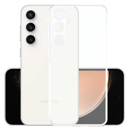 YOFO Back Cover for Samsung S23 FE (5G) (Flexible|Silicone|Transparent|Anti Dust Plug|Camera Protection)