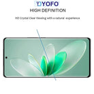 YOFO Premium HD+ Full Glue Tempered Glass For Vivo V40 / V40 Pro Full Glue Curved Glass 100% Fingerprint Working with self installation kit (NON UV GLASS)
