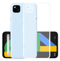 YOFO Back Cover for Google Pixel 4A (SlimFlexible|Silicone|Transparent|Camera Protection|DustPlug)