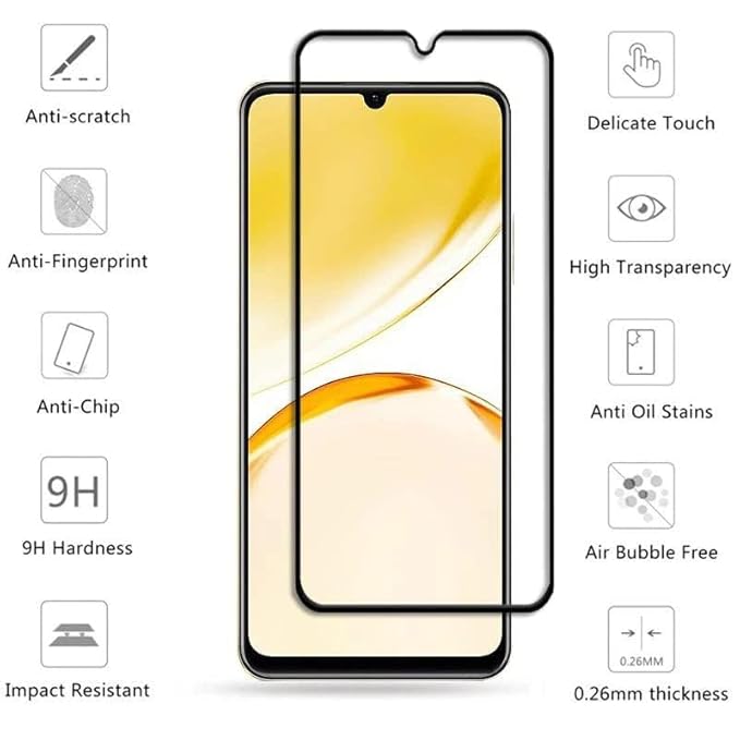 Edge to Edge Tempered Glass for Realme Narzo C53 / N53