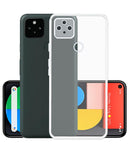 YOFO Back Cover for Google Pixel 5 (5G) (Flexible|Silicone|Transparent|Full Camera Protection|Dust Plug)