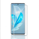 YOFO Premium HD+ Full Glue Tempered Glass For Vivo V30 / V30 Pro Full Glue Curved Glass 100% Fingerprint Working with self installation kit (NON UV GLASS)
