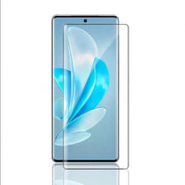 YOFO Premium HD+ Full Glue Tempered Glass For Vivo V30 / V30 Pro Full Glue Curved Glass 100% Fingerprint Working with self installation kit (NON UV GLASS)