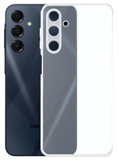 YOFO Silicon Back Cover Case for Samsung Galaxy M35 (5G) (Transparent) Camera Protection with Dust Plug
