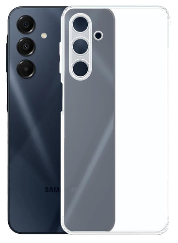 YOFO Silicon Back Cover Case for Samsung Galaxy M35 (5G) (Transparent) Camera Protection with Dust Plug