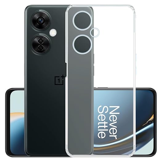 YOFO Back Cover for OnePlus Nord CE3Lite (5G) (Flexible|Silicone|Transparent|Full Camera Protection|Anti Dust Plug)