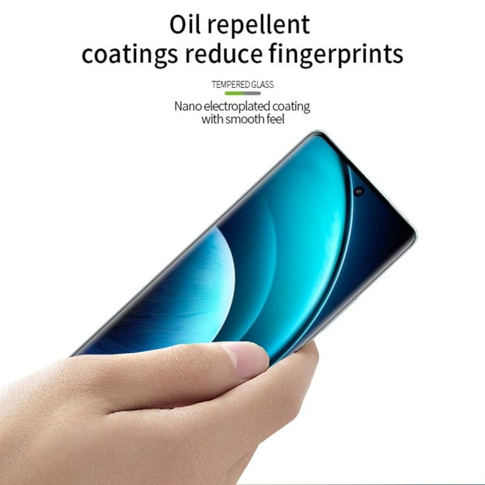 YOFO Curve Edge to Edge Full Screen Coverage Tempered Glass for " VIVO X100 / X100 PRO "- Full Glue Gorilla Glass (Black)