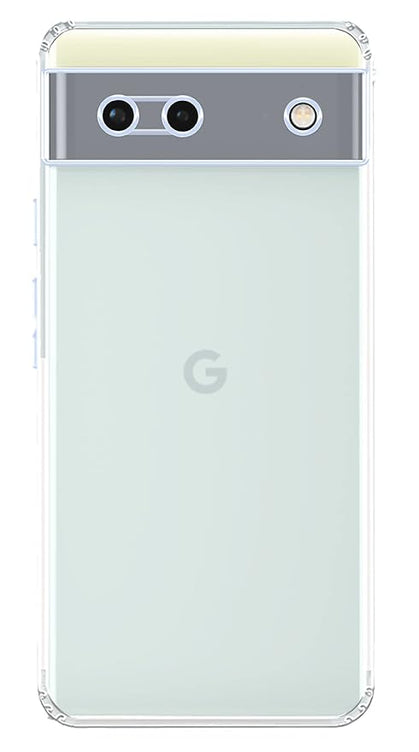 YOFO Back Cover for Google Pixel 6A (Silicone|Transparent|Camera Protection)