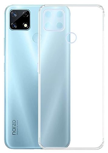 YOFO Back Cover for Realme Narzo 20 (Silicone|Transparent|Camera Protection)
