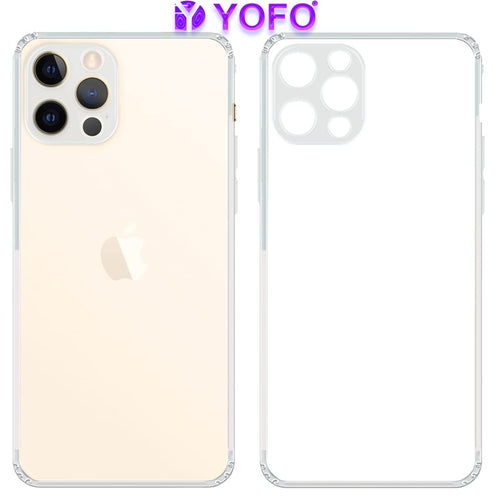 YOFO Transparent Back Cover for Apple iPhone 12 Pro(6.1)