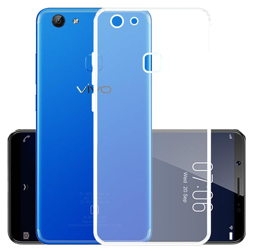YOFO Back Cover for Vivo Y79 / Y75s / Y73 / V7 Plus (Flexible|Silicone|Transparent|Anti Dust Plug|Camera Protection)